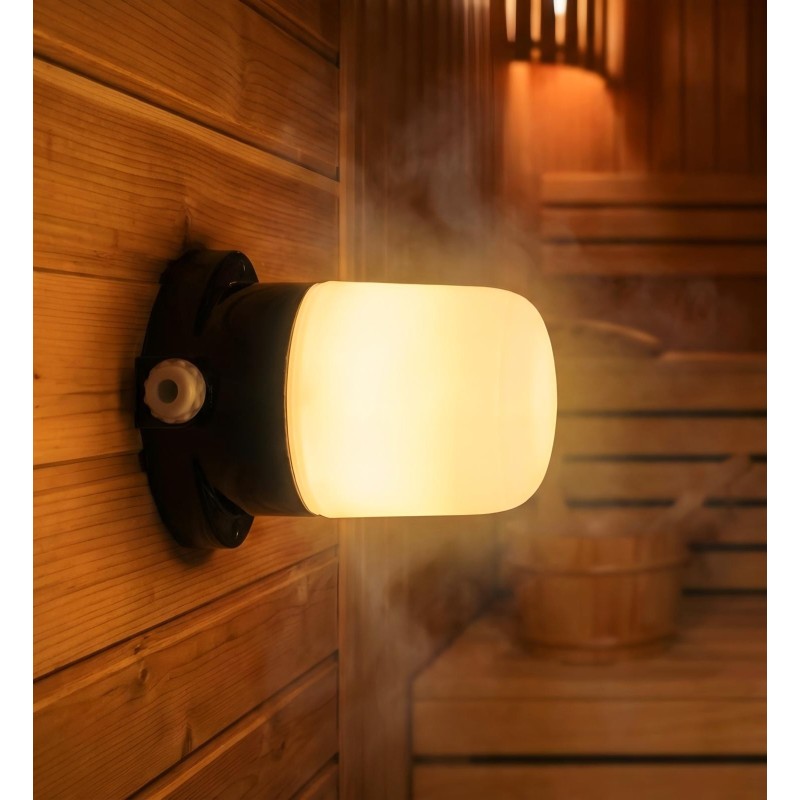 Banyo ve sauna için lamba, Siyah (E27)
