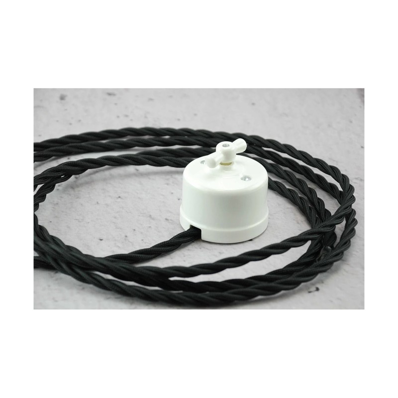 Porselen Yuvarlak Anahtarlar, Sıva Üstü, Beyaz