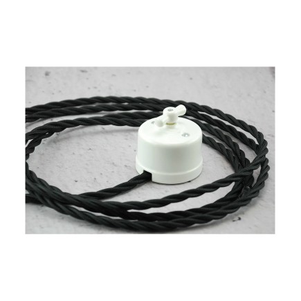 Porselen Yuvarlak Anahtarlar, Sıva Üstü, Beyaz