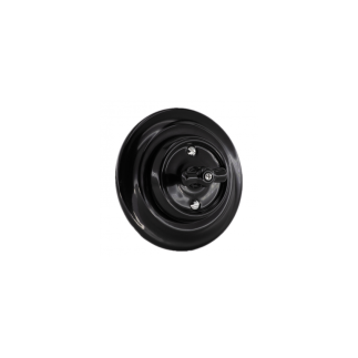 Porselen Yuvarlak Anahtarlar Sıva Altı , Siyah