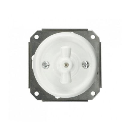 Porselen Yuvarlak Anahtarlar Sıva Altı , Beyaz