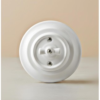 Porselen Yuvarlak Anahtarlar Sıva Altı , Beyaz