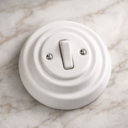 Porselen Tuşlu Anahtarlar, Beyaz (Butonlu)