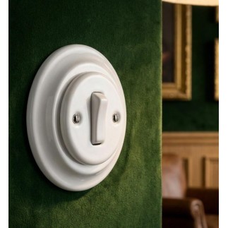 Porselen Tuşlu Anahtarlar, Beyaz (Butonlu)