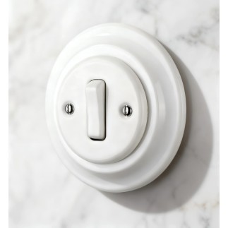 Porselen Tuşlu Anahtarlar, Beyaz (Butonlu)