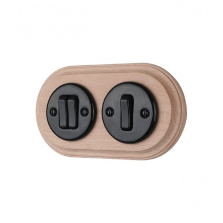 Porselen Tuşlu Anahtarlar, Siyah (Butonlu)