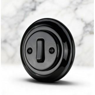 Porselen Tuşlu Anahtarlar, Siyah (Butonlu)