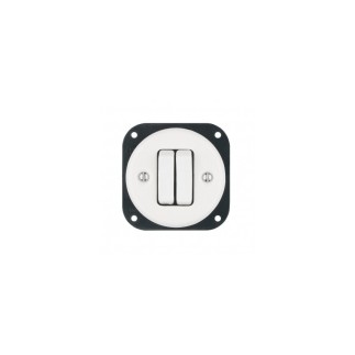 Porselen Tuşlu Anahtarlar 2 Tuşlu, Beyaz