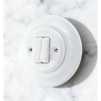 Porselen Tuşlu Anahtarlar 2 Tuşlu, Beyaz