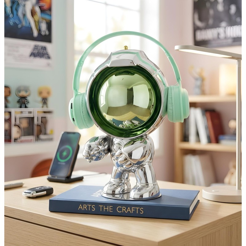 Dekoratif Astronot Heykelcik Yeşil