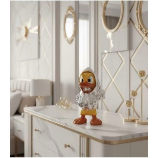 Dekoratif Duck Küçük Heykelcik gümüş renk