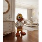 XL Büyük Dekoratif Duck Heykelcik Gümüş renk