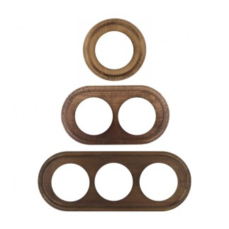 Ahşap Çerçeveler 2 Gözlü Koyu Ceviz renk