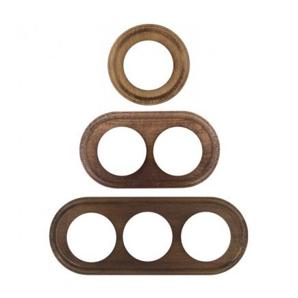 Ahşap Çerçeveler 2 Gözlü Koyu Ceviz renk