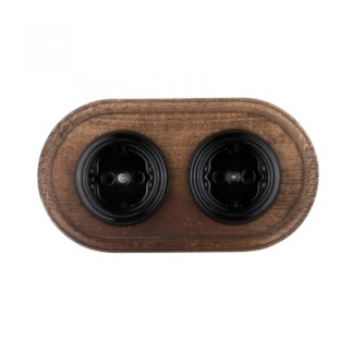 Ahşap Çerçeveler 2 Gözlü Koyu Ceviz renk