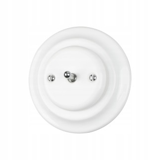 Porselen Yuvarlak Çerçeveler 1 Gözlü Sıva Altı