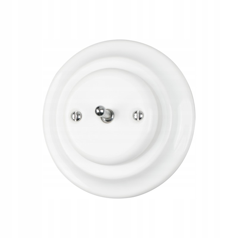 Porselen Yuvarlak Çerçeveler 1 Gözlü Sıva Altı