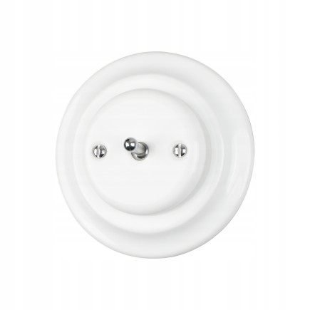 Porselen Yuvarlak Çerçeveler 1 Gözlü Sıva Altı