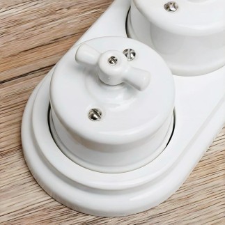 Porselen Yuvarlak Çerçeveler 1 Gözlü Sıva Altı