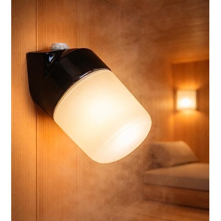 Banyo ve sauna için lamba, Siyah (E27)