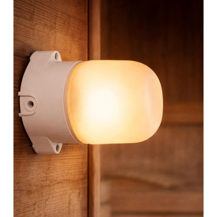 Banyo ve sauna için lamba, Beyaz (E27)